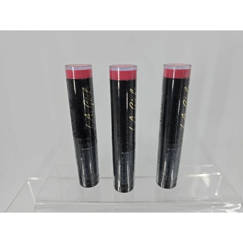 3 Lot Set Of 3 L.A. GIRL Matte Flat Velvet Lipstick 0.1oz - GLC803 Sweet Revenge